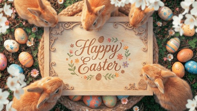 Realistic Easter Rabbits Intro