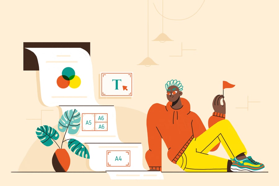 دةشرح أحجام الطباعة الموح