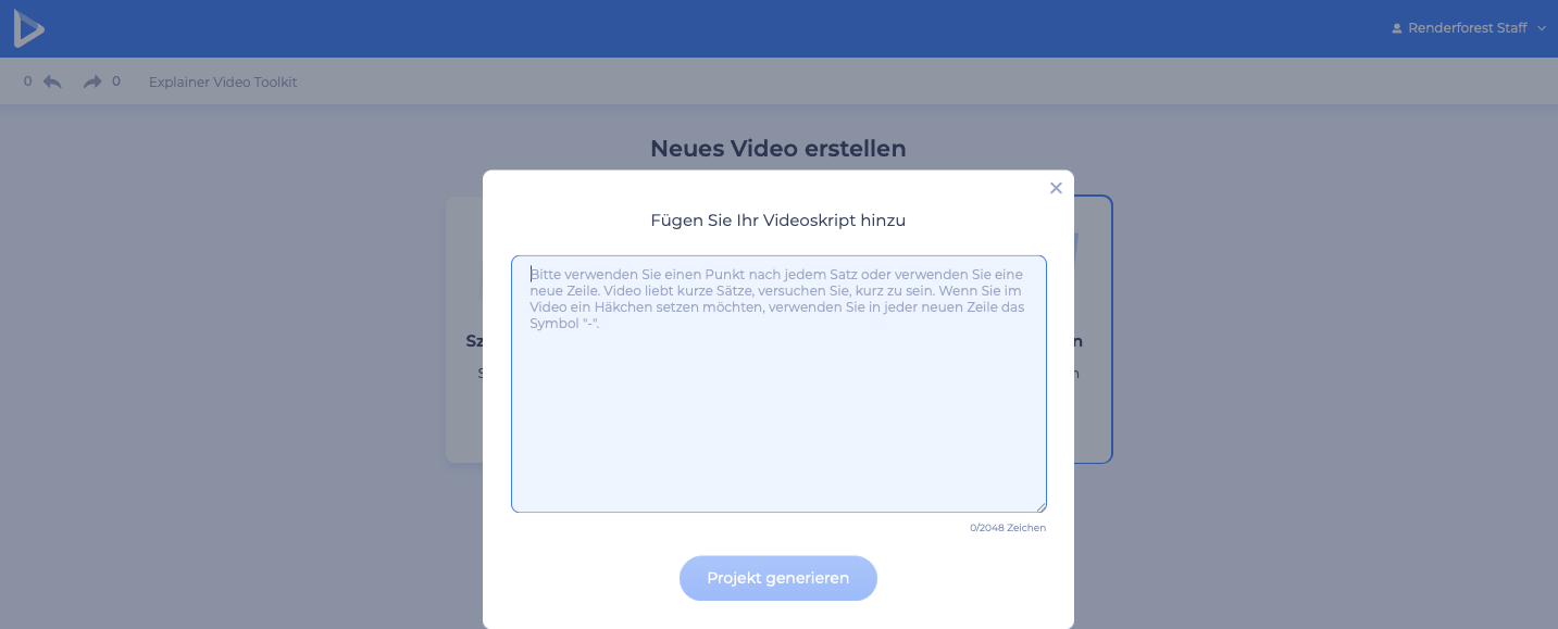 Erklärvideo Text