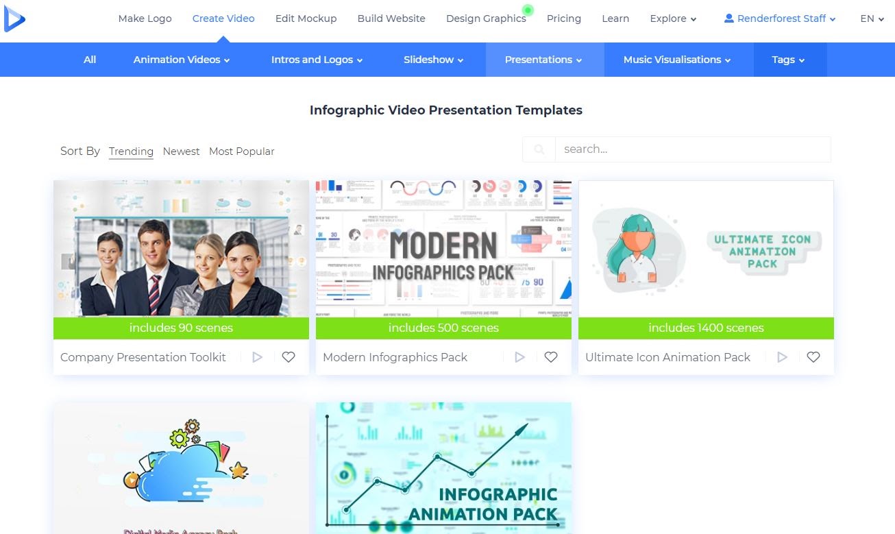 infographic videos - templates 