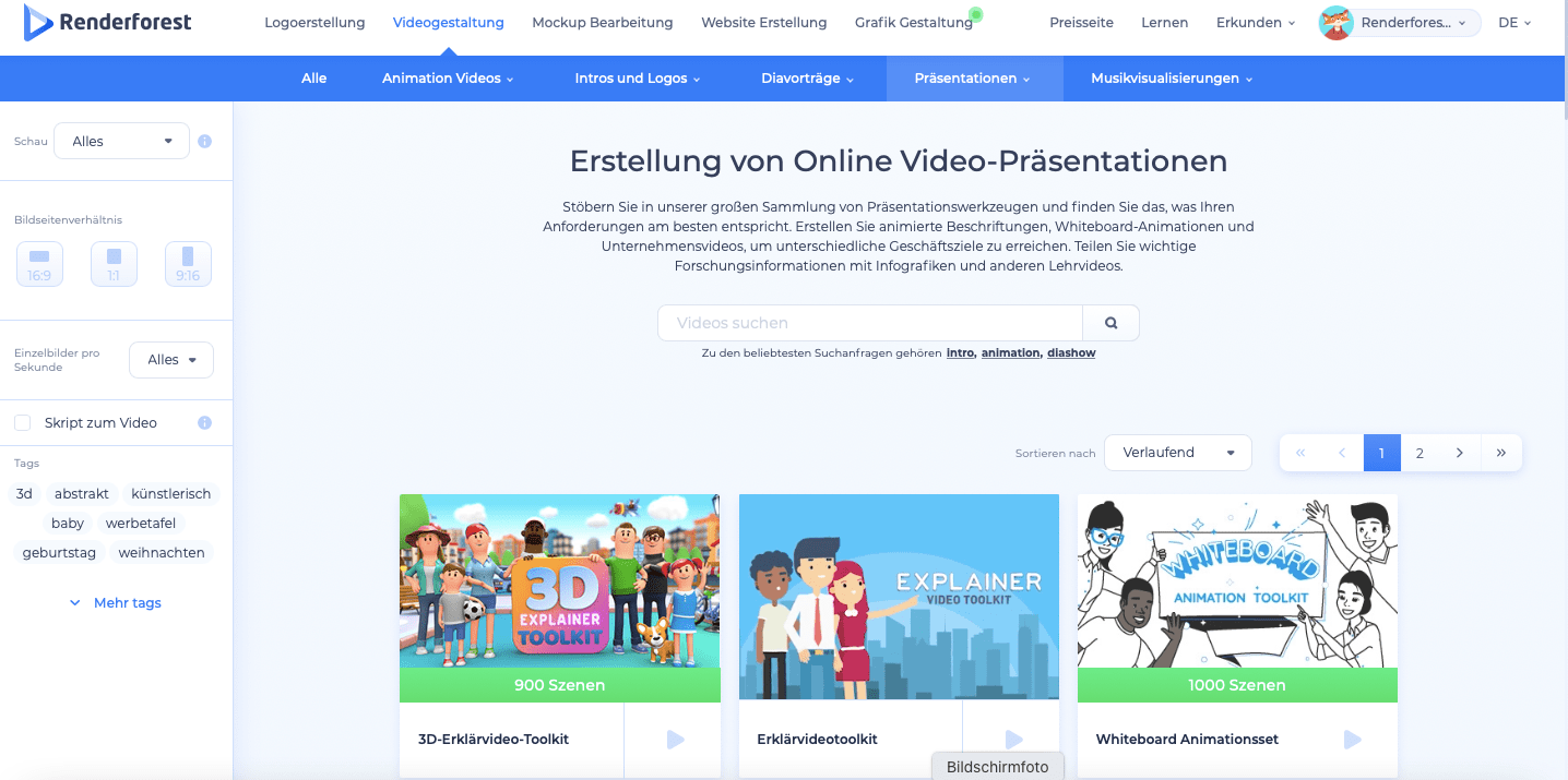 Online Video Präsentationen