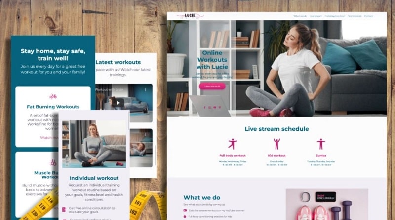 Online Fitness Trainings website template