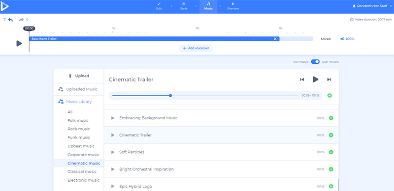 Make movie intro - logo intro music