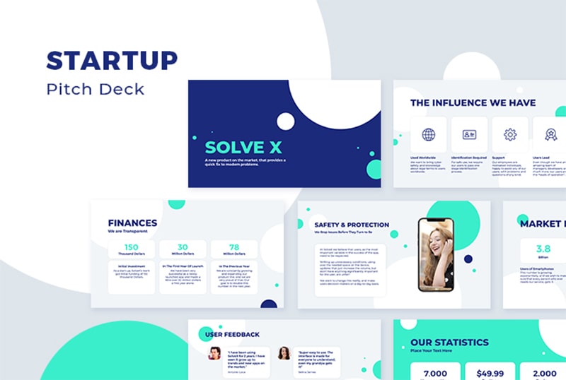 startup pitch deck graphic design
