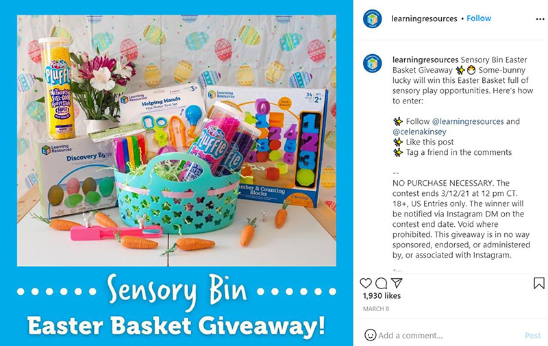 Easter Marketing Ideas - giveaway