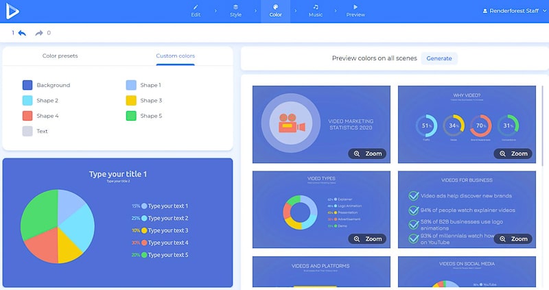 infographic videos - change color