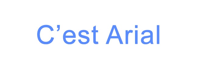 qu'est-ce que la typographie - arial