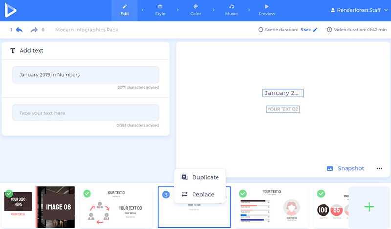 Monthly Video Report - edit scenes