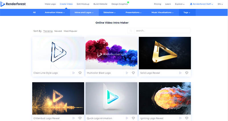 Make movie intro - logo template