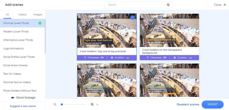 Minimal lower thirds scene