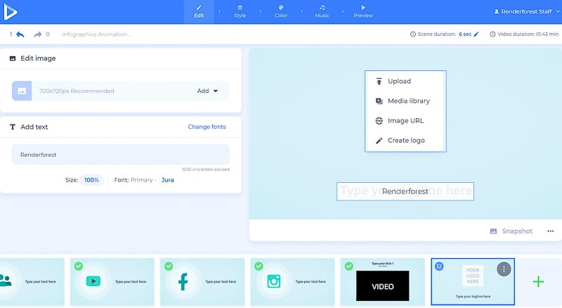 infographic videos - add logo