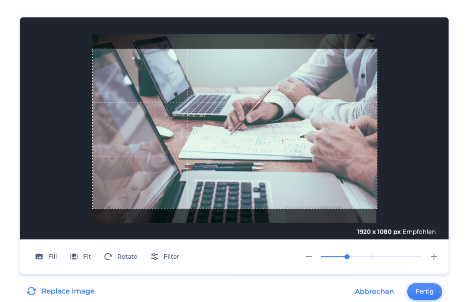 Erklärvideo - Bild zuschneiden
