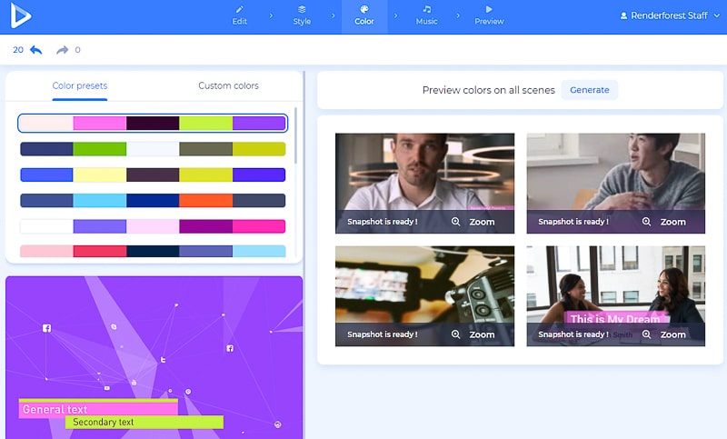 interview videos - color