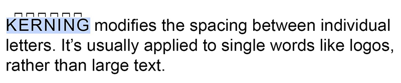 what is typography - kerning