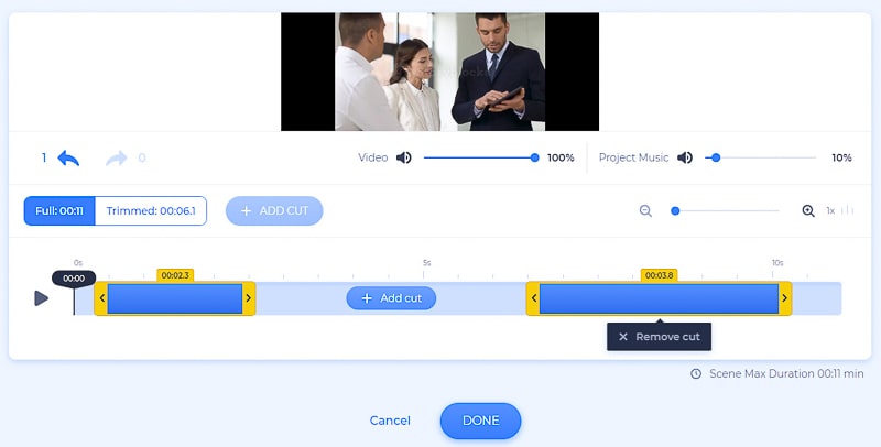 real estate slideshow - trim video