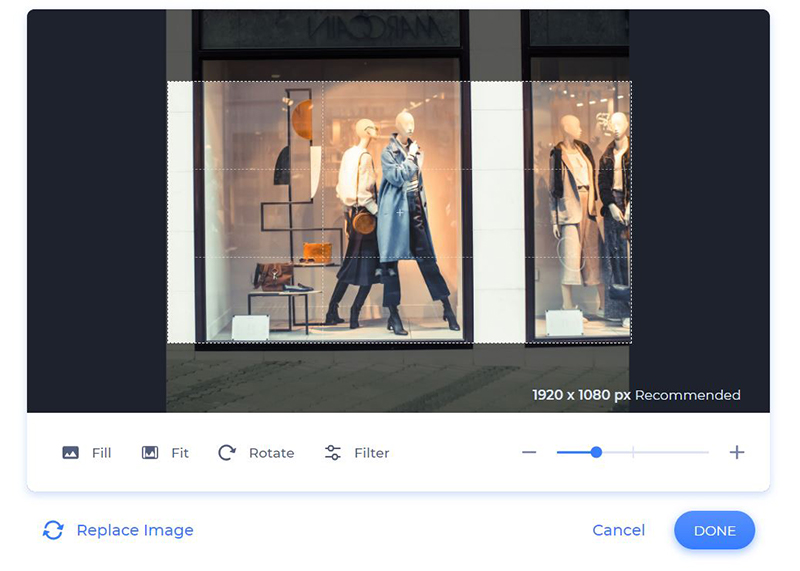 online shop promo - crop photo