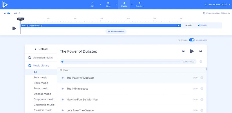 make slideshow choose music