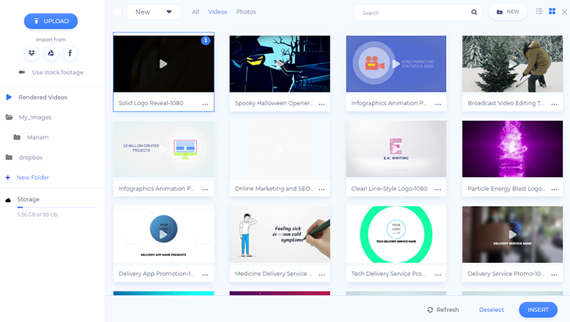 Make movie intro - media library