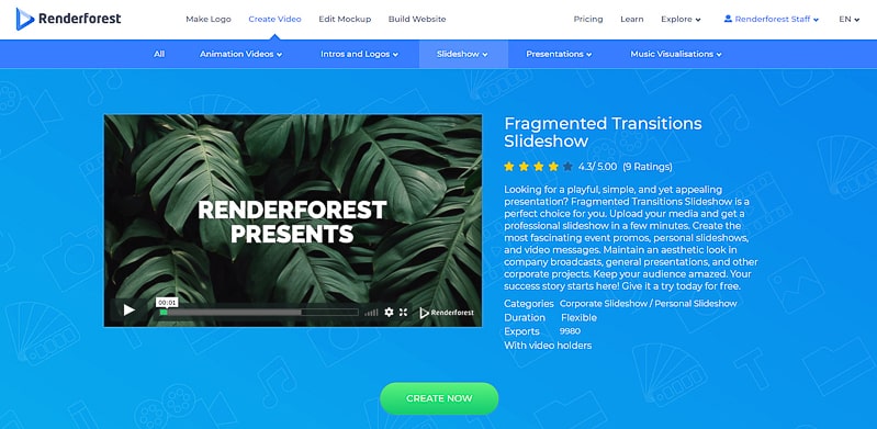 fragmented transitions template