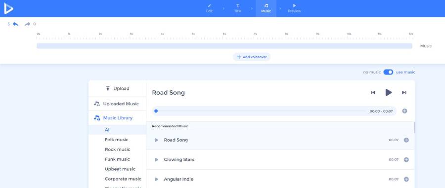 make slideshow choose music