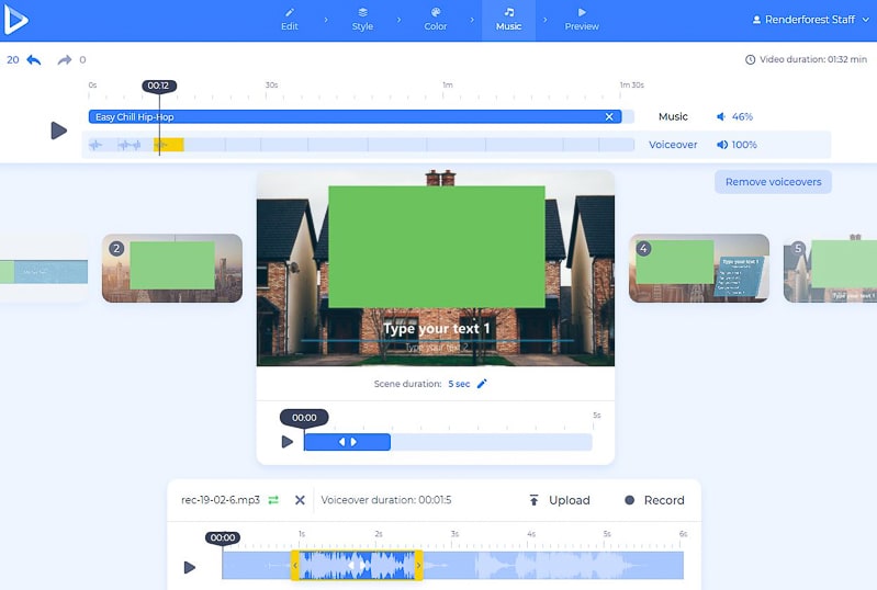 real estate slideshow - add voiceover