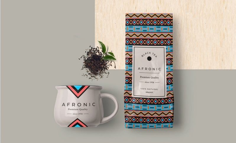 Tea packaging mockup Renderforest