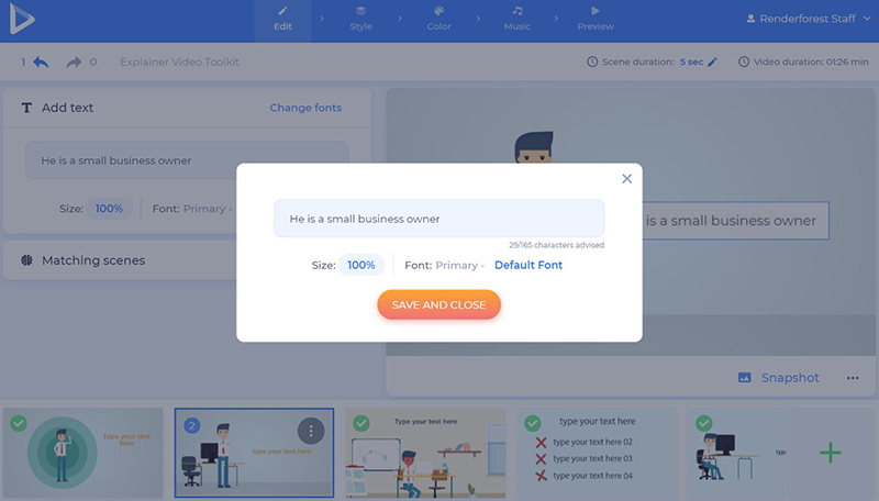 Make Explainer Video - add text
