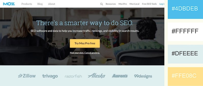 moz website color scheme