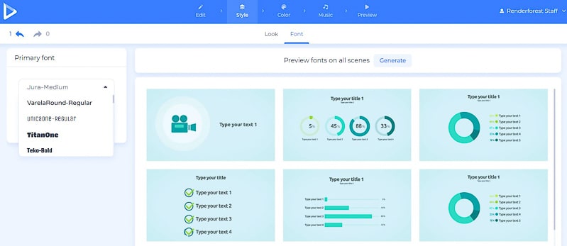 infographic videos - font