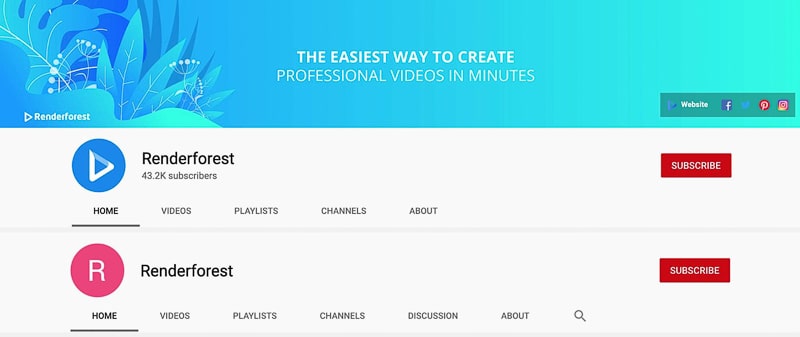 YouTube channel art example