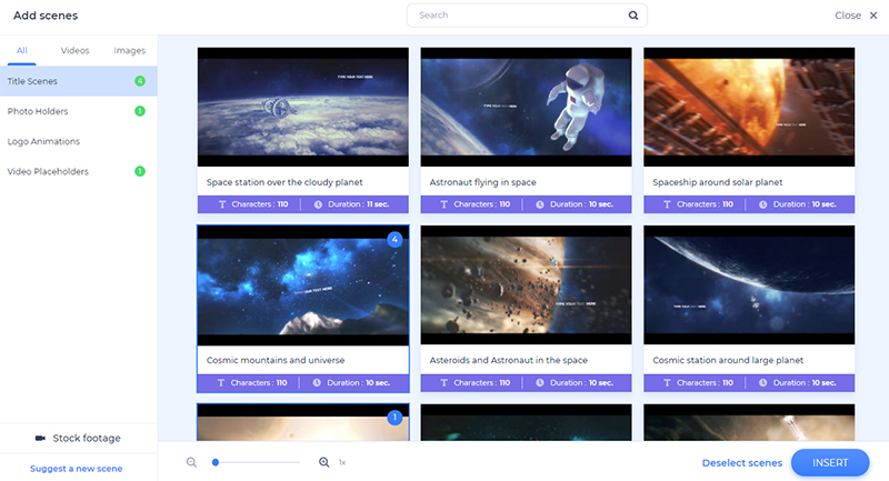 Make movie intro - scenes 