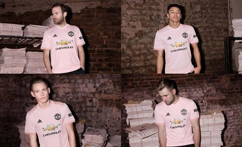 Manchester United Adidas pink jersey