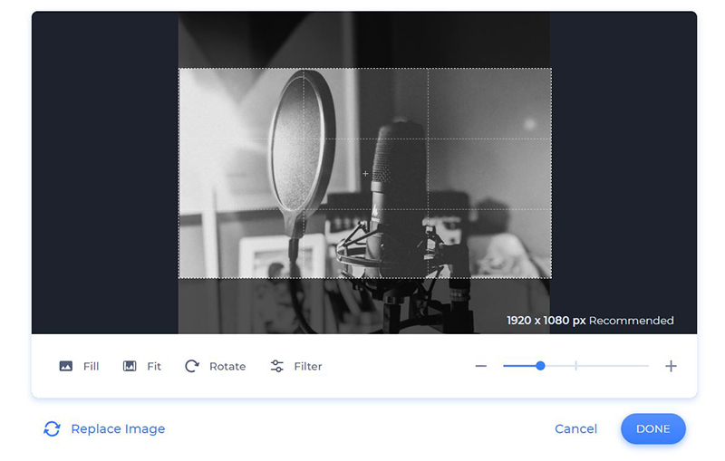 Talk show intro - crop photo