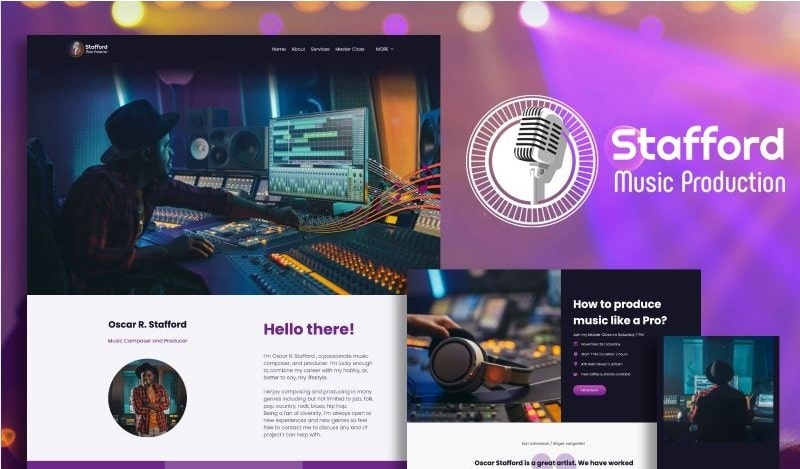 Independent music producer website template