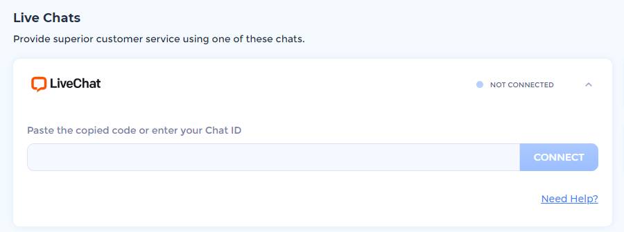 make website with renderforest livechat