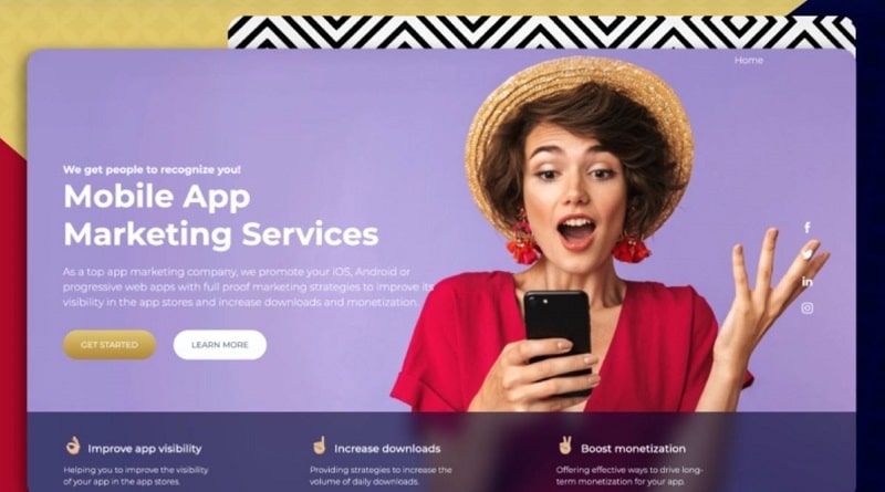 Mobile App Marketing template Renderforest