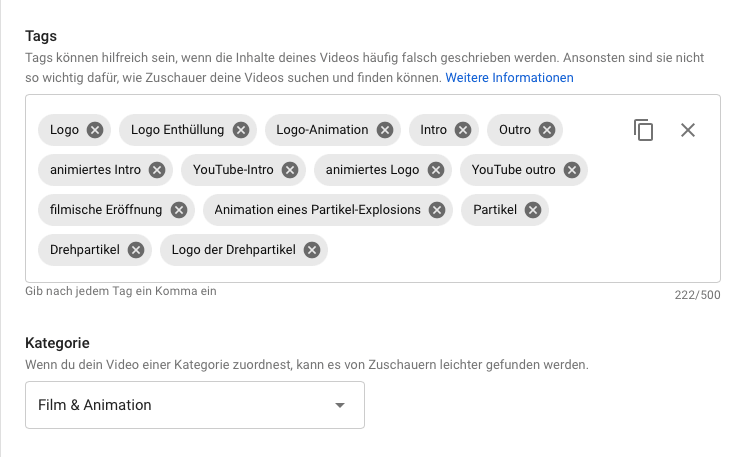 youtube video metadaten