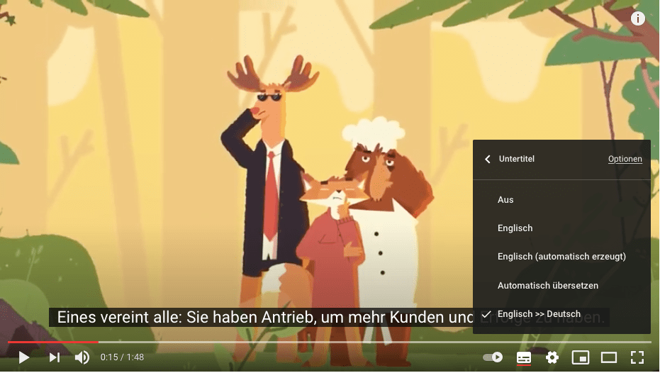 youtube Untertitel