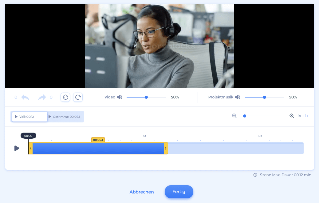 Erklärvideo - Video anpassen