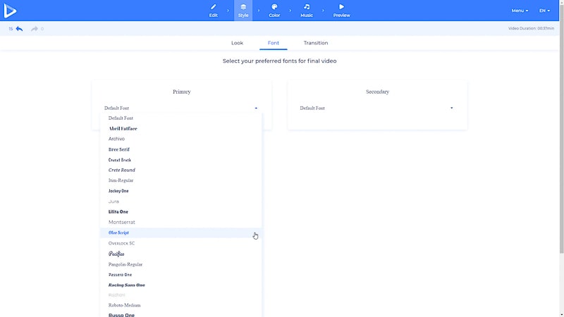 Renderforest snapshot feature