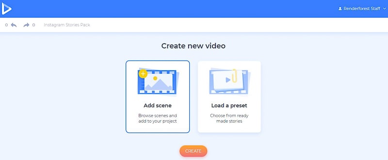 Instagram stories - create