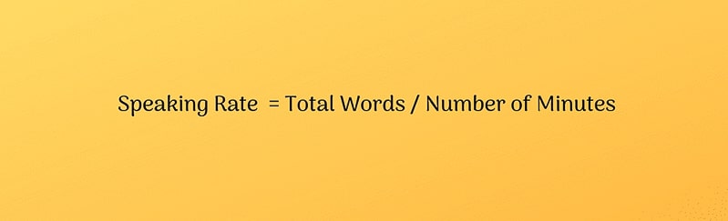 voiceover speech rate