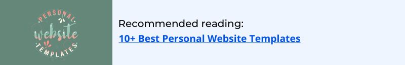 Personal website templates