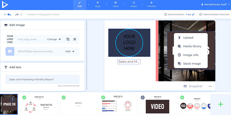 Monthly Video Report - add media