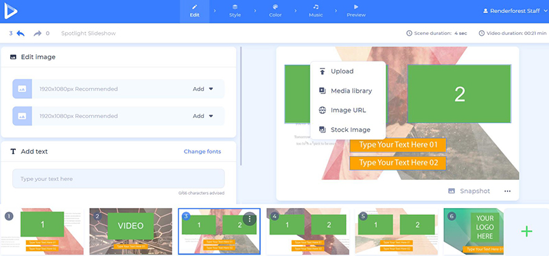 Talk show intro - add media