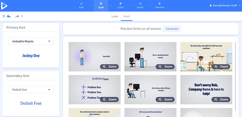 Make Explainer Video - font