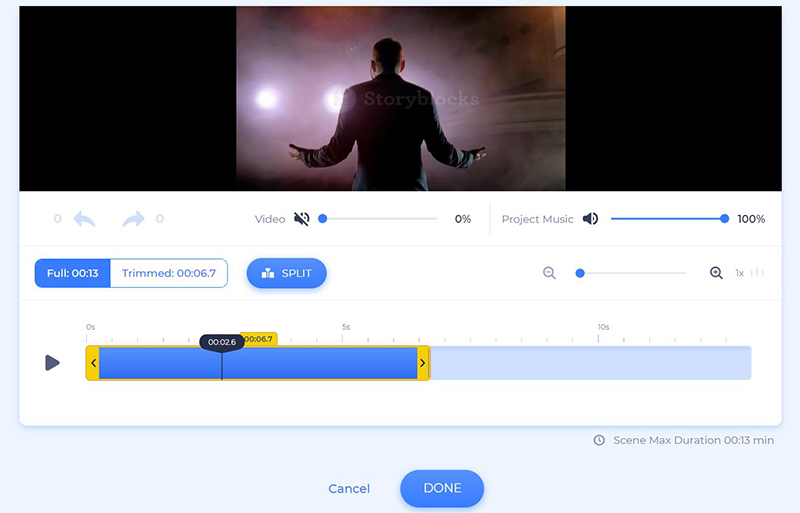 Talk show intro - trim video
