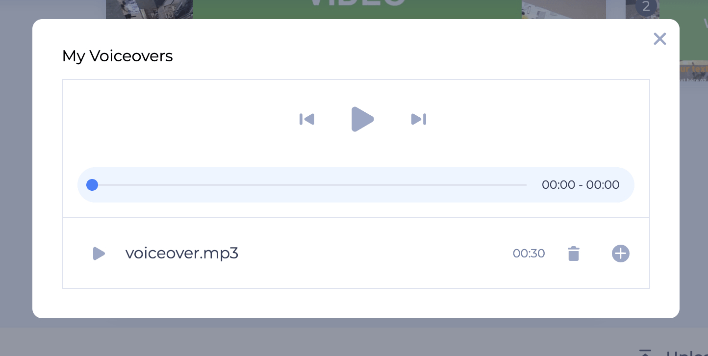 sync voiceover uploads