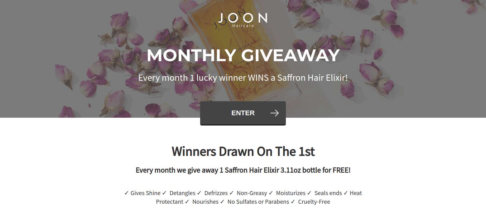 Joon monthly giveaway