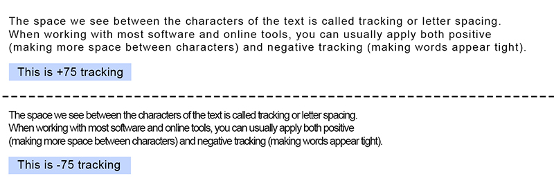 what is typography - tracking